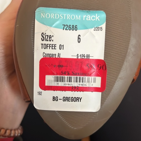 Open Toe Leather Stilettos, Size 6 - Picture 5 of 5